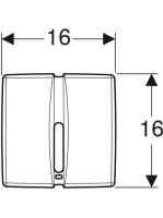 Geberit Basic vizeldevezérlés elektronikus működtetéssel, elemes működtetés, fehér 115.804.11.5