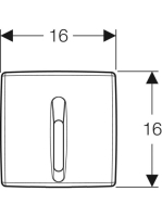 Geberit Basic vizeldevezérlés elektronikus működtetéssel, elemes működtetés, matt króm 115.818.46.5