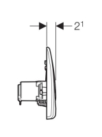 Geberit Basic pneumatikus vizelde vezérlés, matt króm 115820465 (115.820.46.5)