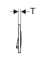 Geberit Sigma20 működtetőlap 2 öblítéshez, easy-to-clean bevonattal, matt fehér 115.882.01.1