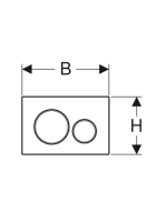 Geberit Sigma20 nyomólap, 2 mennyiséges öblítéshez, matt fekete/fényes króm 115.882.14.1