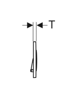 Geberit Sigma20 nyomólap, 2 mennyiséges öblítéshez, matt fekete/fényes króm 115.882.14.1