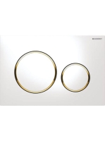 Geberit Sigma20 nyomólap fehér/aranyozott/fehér 115882KK1 (115.882.KK.1)