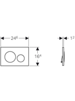 Geberit Sigma20 nyomólap szálcsiszolt 115882SN1 (115.882.SN.1)