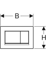 Geberit Sigma30 működtetőlap, 2 mennyiséges öblítéshez, króm 115.883.JQ.1
