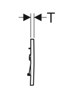 Geberit Sigma30 működtetőlap, 2 mennyiséges öblítéshez, matt fehér/fényes króm 115.883.JT.1