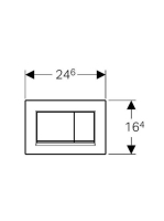 Geberit Sigma30 nyomólap fényes króm/matt króm/fényes króm 115883KH1 (115.883.KH.1)