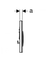 Geberit Sigma21 működtetőlap, 2 mennyiséges öblítéshez, fehér/króm 115.884.SI.1