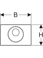 Geberit Sigma10 érintésmentes nyomólap 2 öblítéshez, Sigma 12 cm-es tartályhoz, fekete 115.890.DW.6
