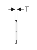 Geberit Sigma10 érintésmentes nyomólap 2 öblítéshez, Sigma 12 cm-es tartályhoz, fekete 115.890.DW.6