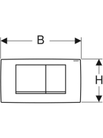 Geberit Twinline30 nyomólap, 2 mennyiséges öblítéshez, fényes króm 115.899.KH.1