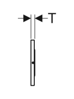 Geberit Sigma10 érintésmentes nyomólap, 2 mennyiséges öblítésű, fekete easy-to-clean 115.906.16.6