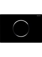 Geberit Sigma10 érintésmentes működtetőlap, WC öblítés elektronikus működtetéssel, hálózati, 2 mennyiséges öblítés, fekete/fényes króm 115.907.KM.6