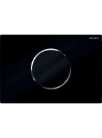 Geberit Sigma10 érintésmentes működtetőlap, elektronikus működtetéssel, elemes, 2 mennyiséges öblítés, fekete/fényes króm 115.908.KM.6