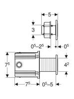 Geberit 10 típusú infravörös gomb 2 mennyiséges öblítéshez, elemes, matt fekete 115.937.14.6