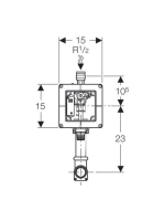 Geberit Beépítőkészlet, Geberit vizeldevezérléshez elektronikus működtetéssel 116002001 (116.002.00.1)