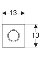 Geberit 01 típusú pneumatikus vizelde vezérlés, fehér 116011115 (116.011.11.5)