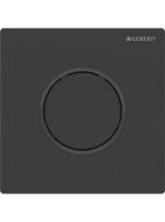 Geberit vizeldevezérlés pneumatikus működtetéssel, 10 típusú, easy-to-clean, matt fekete 116.015.16.1