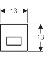 Geberit 50 típusú pneumatikus vizelde vezérlés,Sigma50 fehér 116016115 (116.016.11.5)