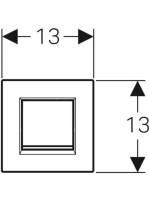 Geberit vizeldevezérlés pneumatikus működtetéssel, 30 típusú működtetőlap 116017KH1 (116.017.KH.1)