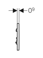 Geberit vizeldevezérlés pneumatikus működtetéssel, 30 típusú működtetőlap 116017KH1 (116.017.KH.1)