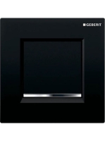 Geberit vizeldevezérlés pneumatikus működtetéssel, 30 típusú működtetőlap, fekete/fényes króm 116.017.KM.1