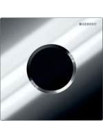 Geberit vizeldevezérlés elektronikus működtetéssel, hálózati üzem, 01 típusú takarólap, fényes króm 116.021.21.5