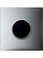 Geberit vizeldevezérlés elektronikus működtetéssel, hálózati üzem, 10 típusú takarólap, fényes króm/matt króm 116.025.KH.1