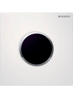 Geberit vizeldevezérlés elektronikus működtetéssel, hálózati üzem, 10 típusú takarólap, fehér/fényes króm 116.025.KJ.1