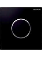 Geberit vizeldevezérlés elektronikus működtetéssel, hálózati üzem, 10 típusú takarólap, fekete/fényes króm 116.025.KM.1