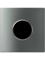 Geberit vizeldevezérlés elektronikus működtetéssel, hálózati üzem, 10 típusú takarólap, szálcsiszolt/polírozott 116.025.SN.1