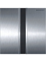 Geberit vizeldevezérlés elektronikus működtetéssel, hálózati üzem, 50 típusú takarólap, szálcsiszolt króm 116.026.GH.1