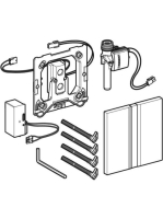 Geberit vizeldevezérlés elektronikus működtetéssel, hálózati üzem, 50 típusú takarólap, vörösarany/szálcsiszolt 116.026.QB.1