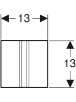 Geberit vizeldevezérlés elektronikus működtetéssel, hálózati üzem, 50 típusú takarólap, vörösarany/szálcsiszolt 116.026.QB.1