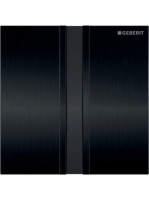 Geberit vizeldevezérlés elektronikus működtetéssel, hálózati üzem, 50 típusú takarólap, feketekróm/szálcsiszolt 116.026.QD.1