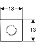 Geberit vizeldevezérlés elektronikus működtetéssel, elemes működtetés, 01 típusú takarólap, alpin fehér 116.031.11.5
