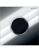 Geberit vizeldevezérlés elektronikus működtetéssel, elemes működtetés, 10 típusú takarólap, fényes króm/matt króm 116.035.KH.1