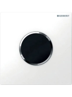 Geberit vizeldevezérlés elektronikus működtetéssel, elemes működtetés, 10 típusú takarólap, fehér/fényes króm 116.035.KJ.1