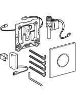 Geberit vizeldevezérlés elektronikus működtetéssel, elemes működtetés, 10 típusú takarólap, fehér/fényes króm 116.035.KJ.1
