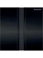 Geberit vizeldevezérlés elektronikus működtetéssel, elemes működtetés, 50 típusú takarólap, feketekróm/szálcsiszolt 116.036.QD.1