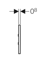 Geberit vizeldevezérlés elektronikus működtetéssel, elemes működtetés, 30 típusú takarólap, alpin fehér 116.037.KJ.1