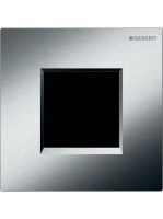 Geberit vizeldevezérlés elektronikus működtetéssel, elemes működtetés, 30 típusú takarólap, szálcsiszolt króm 116.037.KX.1