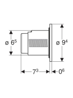 Geberit 01-es típusú távműködtetés, pneumatikus, 1 mennyiséges öblítéshez, távműködtető falsík alatti szerelés 116040211 (116.040.21.1)