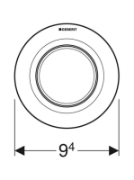 Geberit 01 pneumatikus, 1 mennyiséges öblítésű vezérlő, EasyClean bevonattal, matt króm 116.040.JQ.1