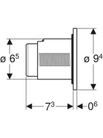 Geberit 01 pneumatikus, 1 mennyiséges öblítésű vezérlő, EasyClean bevonattal, matt króm 116.040.JQ.1