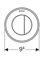 Geberit 01 pneumatikus 2 mennyiséges öblítésű vezérlő, Easy Clean bevonattal, matt króm 116.042.JQ.1
