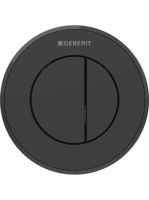 Geberit 10 vezérlőgomb, 2 mennyiséges öblítéshez EasyClean bevonat, matt fekete 116.055.16.1