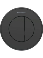 Geberit 10 típusú pneumatikus, 2 mennyiséges öblítésű vezérlő, fekete/matt fekete 116.055.DW.1