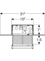 Geberit álló kivitelű beépítőkészlet falsík alatti vezérlődobozos mosdócsaptelepekhez 116.130.00.1
