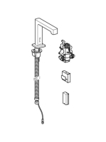 Geberit Brenta álló csaptelep vezérlődobozhoz termosztatikus keverővel, elemes, króm 116.198.21.1